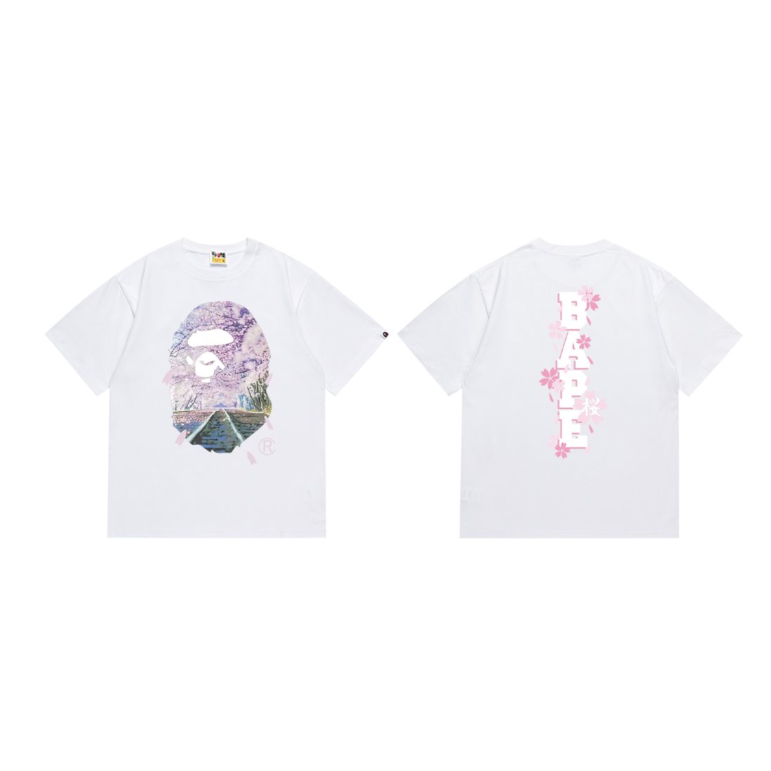 BAPE Ape Head Cherry Blossom Graphic T-Shirt ¡ª comparison