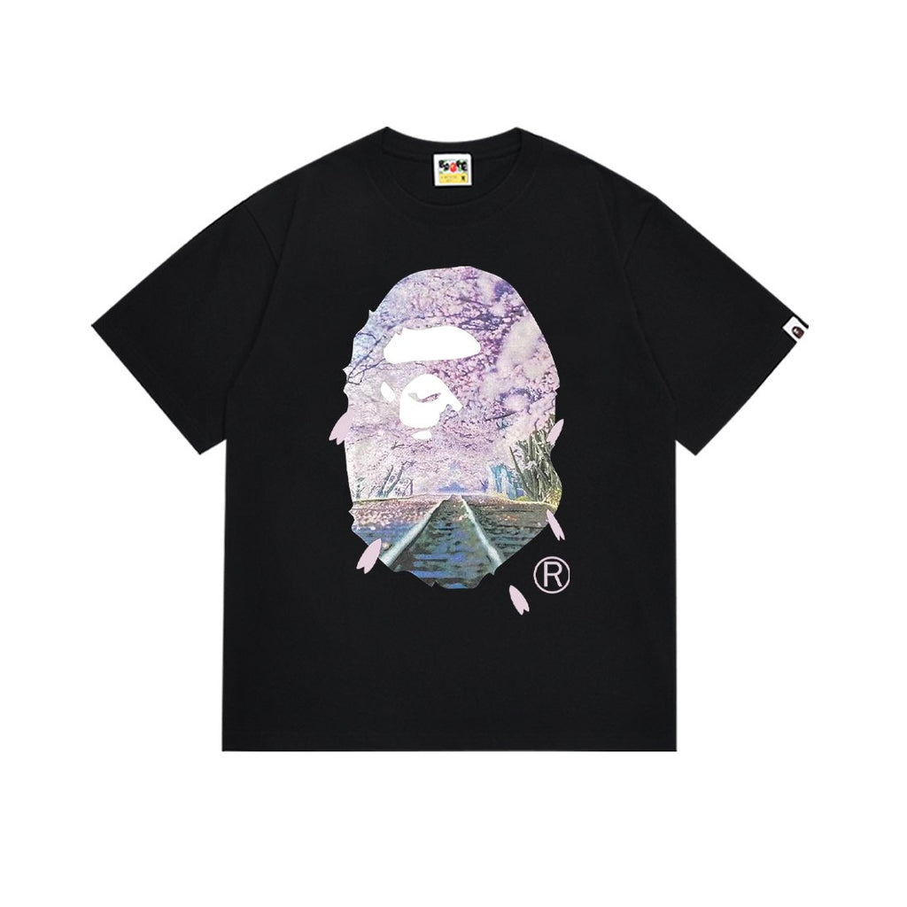 BAPE Ape Head Cherry Blossom Graphic T-Shirt ¡ª front
