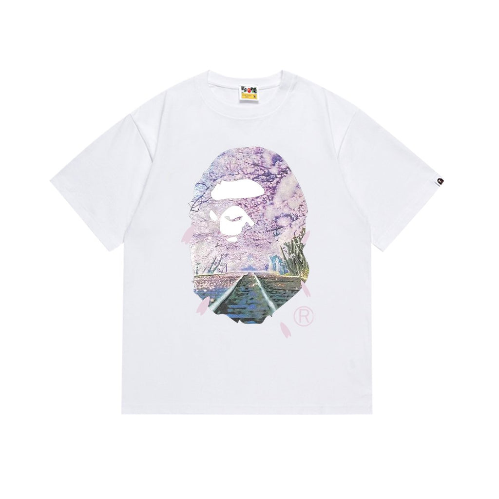 BAPE Ape Head Cherry Blossom Graphic T-Shirt ¡ª front