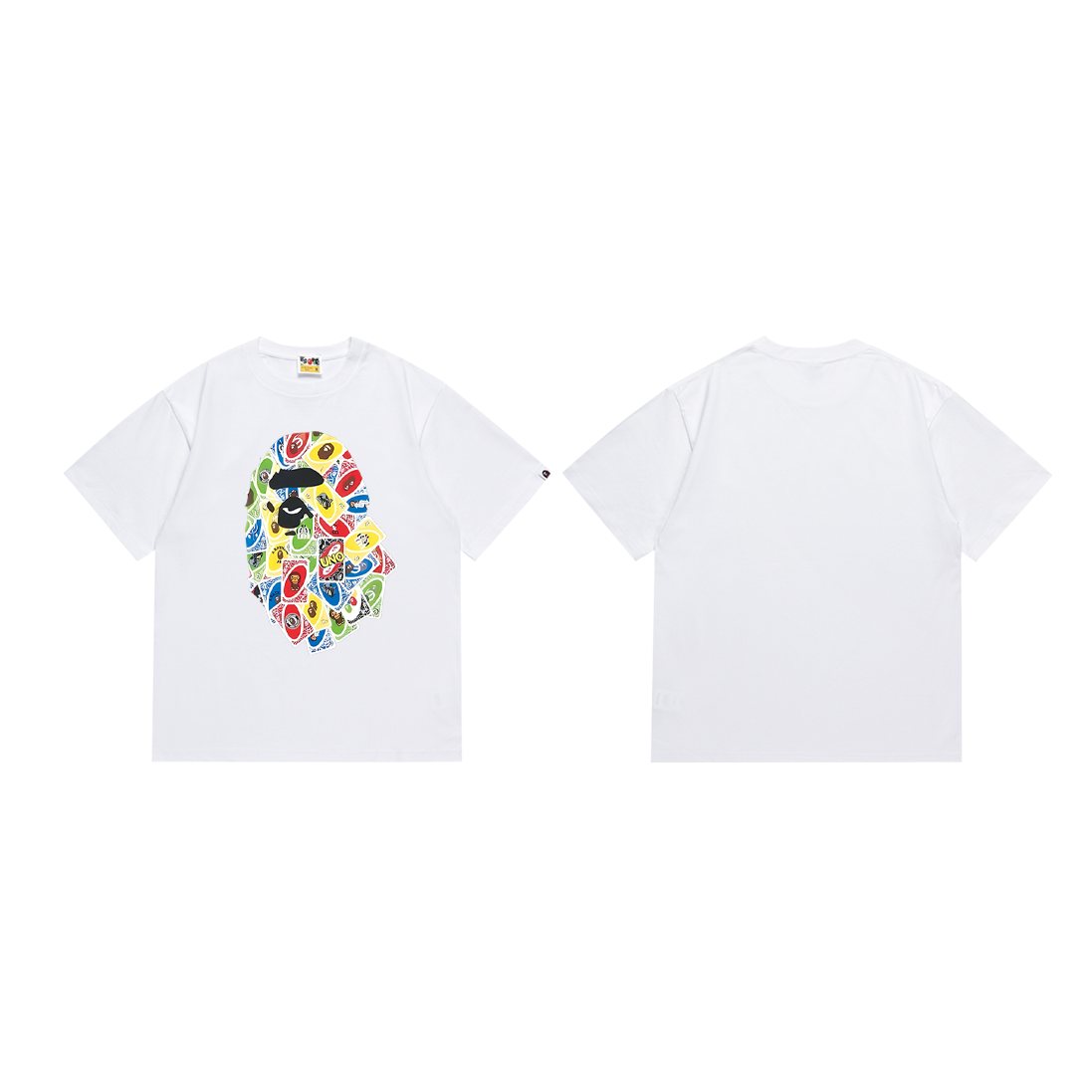 BAPE Ape-Head Playing Card Graphic Short-Sleeve T-Shirt ¡ª front