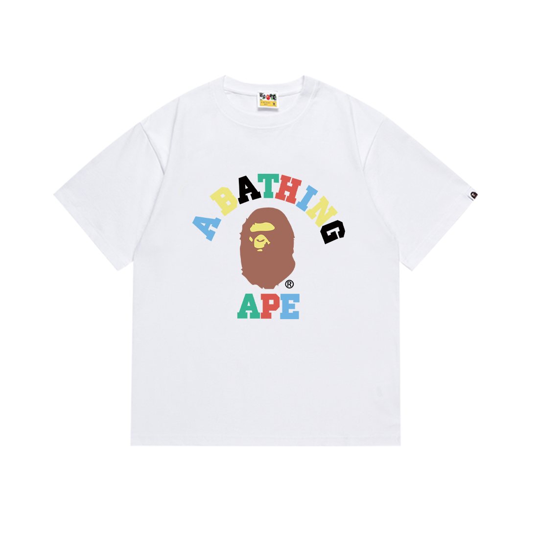 BAPE Ape Head Color Letter Graphic T-Shirt ¡ª front