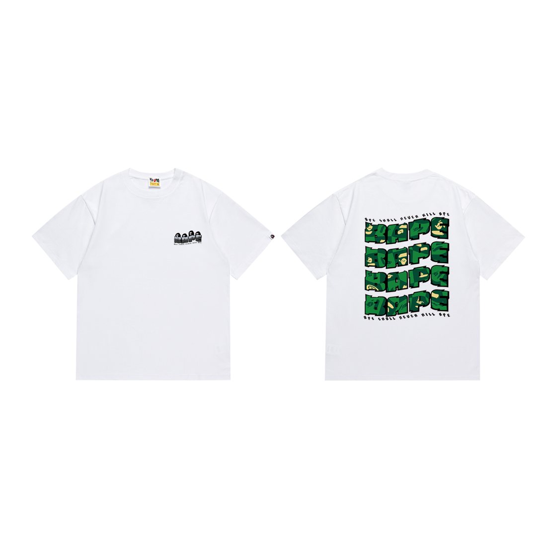 BAPE Ape Head Letter Graphic Short-Sleeve T-Shirt ¡ª front