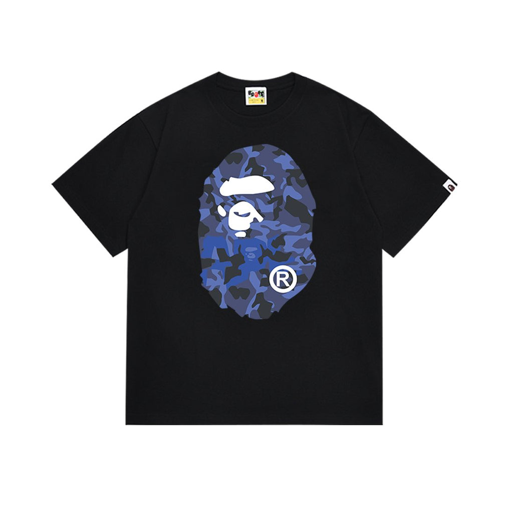 BAPE Blue Camo Ape Head Graphic T-Shirt ¡ª front
