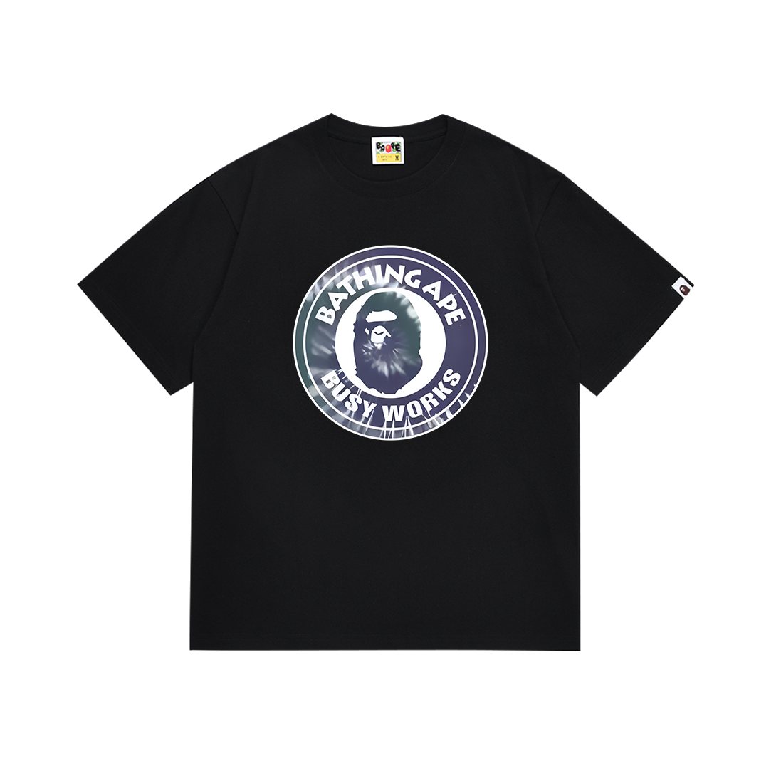 BAPE Busy Works Iridescent Circle Graphic T-Shirt ¡ª front