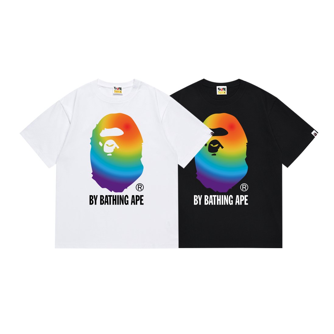BAPE Rainbow Ape Head Graphic T-Shirt ¡ª comparison