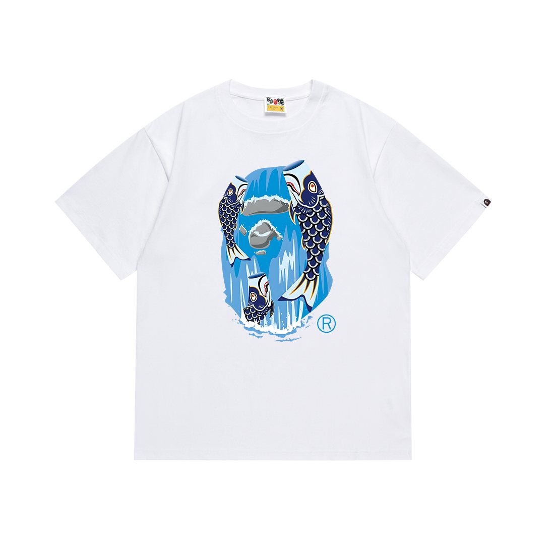 BAPE Fish Waterfall Graphic Short-Sleeve T-Shirt ¡ª hero