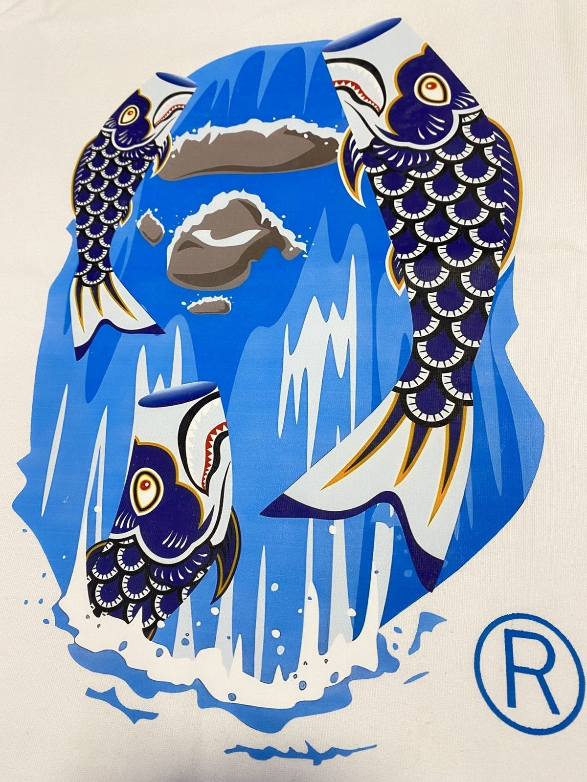 BAPE Fish Waterfall Graphic Short-Sleeve T-Shirt ¡ª detail