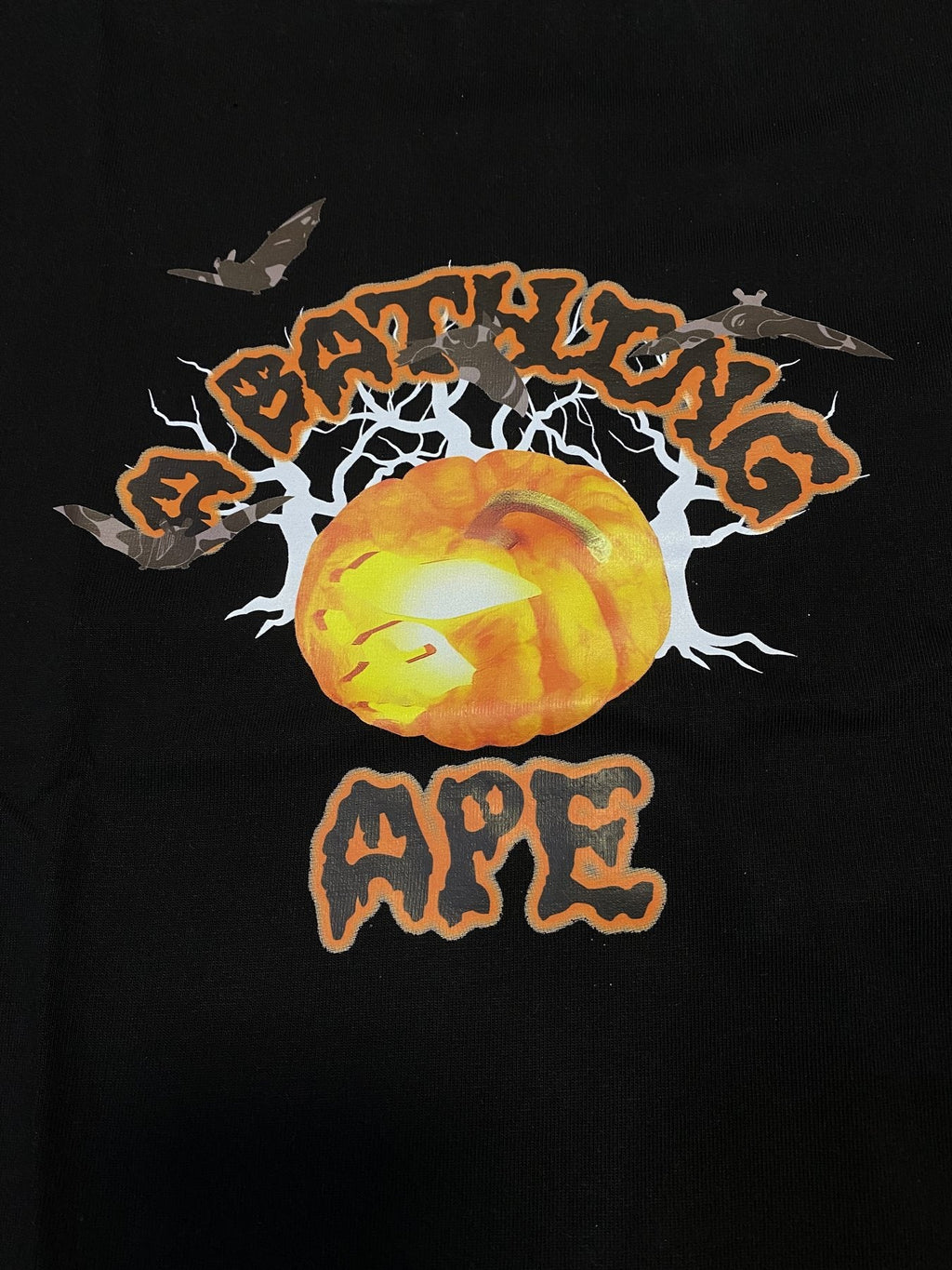 BAPE Halloween Pumpkin Bat Short-Sleeve T-Shirt ¡ª detail