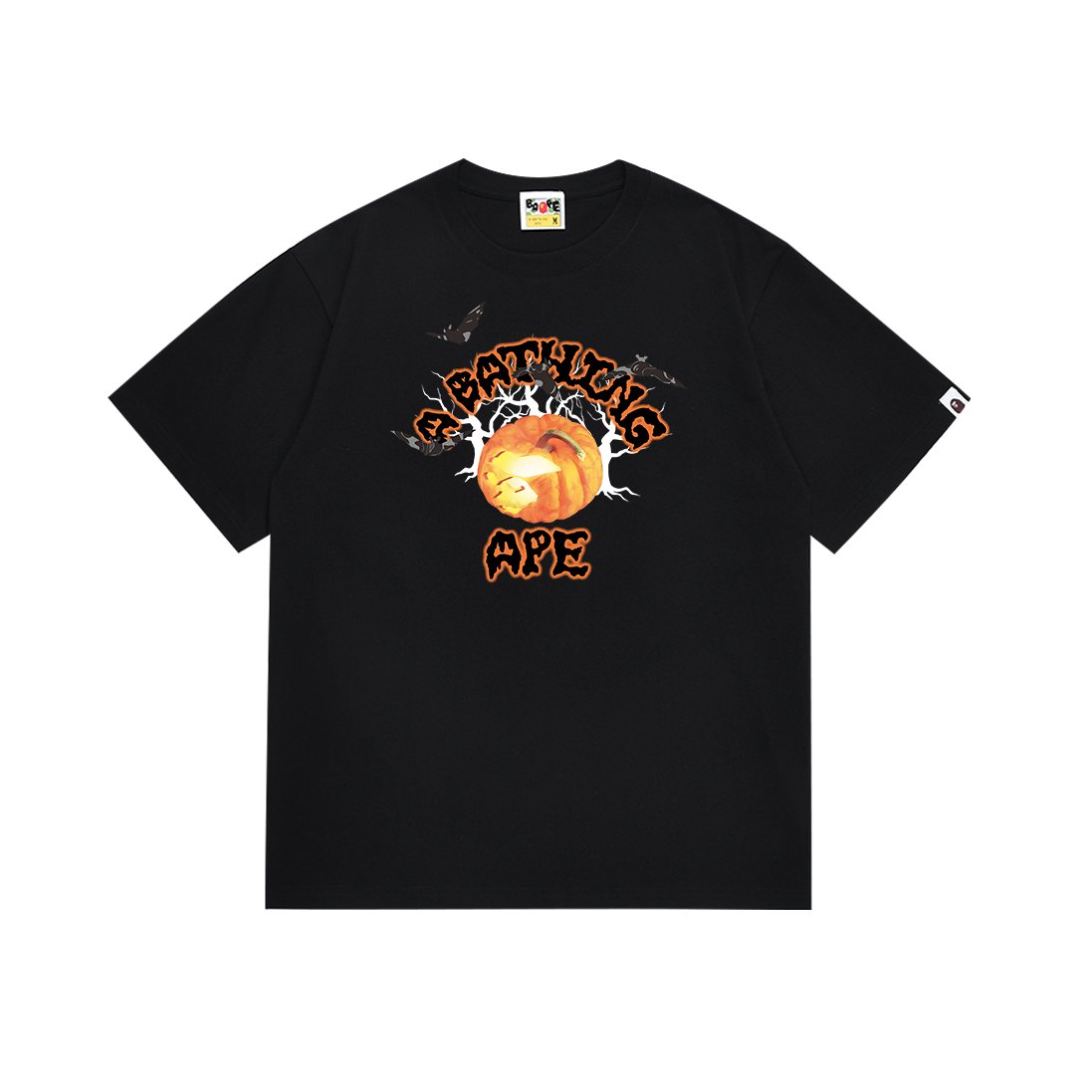 BAPE Halloween Pumpkin Bat Short-Sleeve T-Shirt ¡ª front
