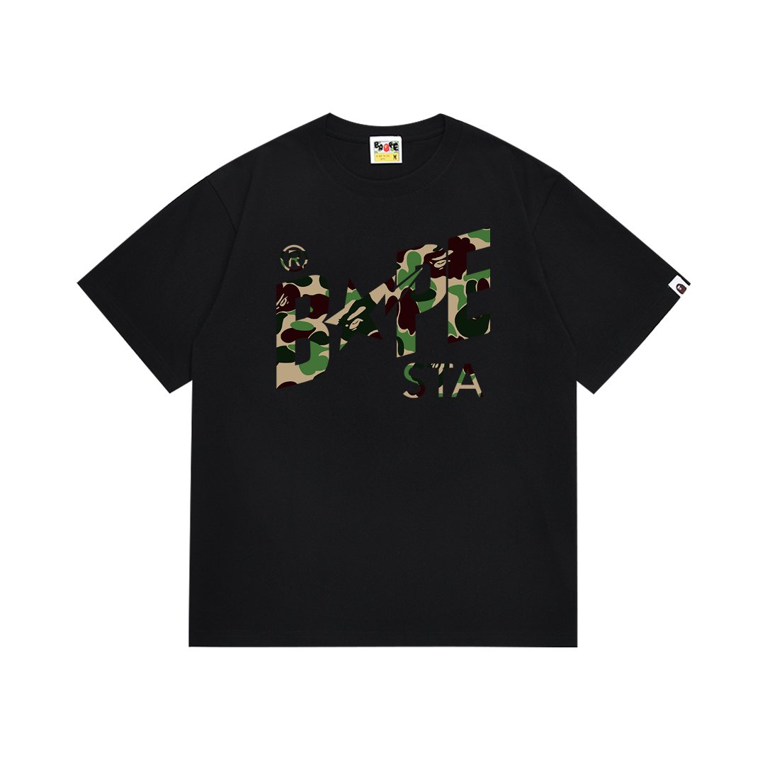 BAPE Green Camo Star Graphic T-Shirt ¡ª front