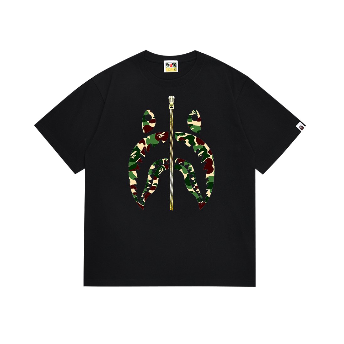 BAPE Blue Camo Head Graphic T-Shirt ¡ª front