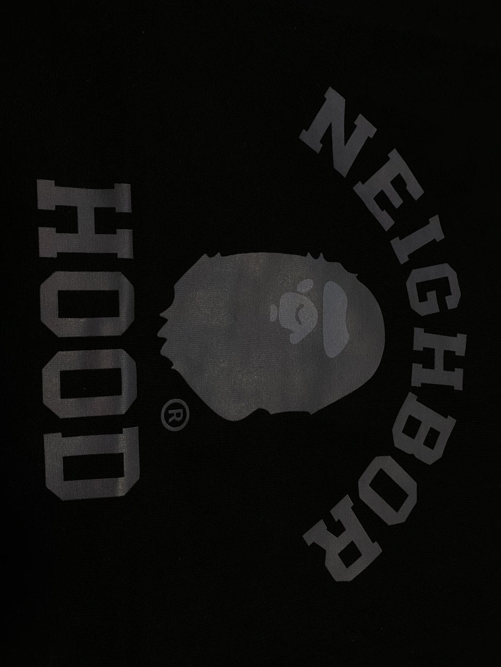 BAPE Neighborhood Hood Ape Head Graphic T-Shirt ¡ª detail