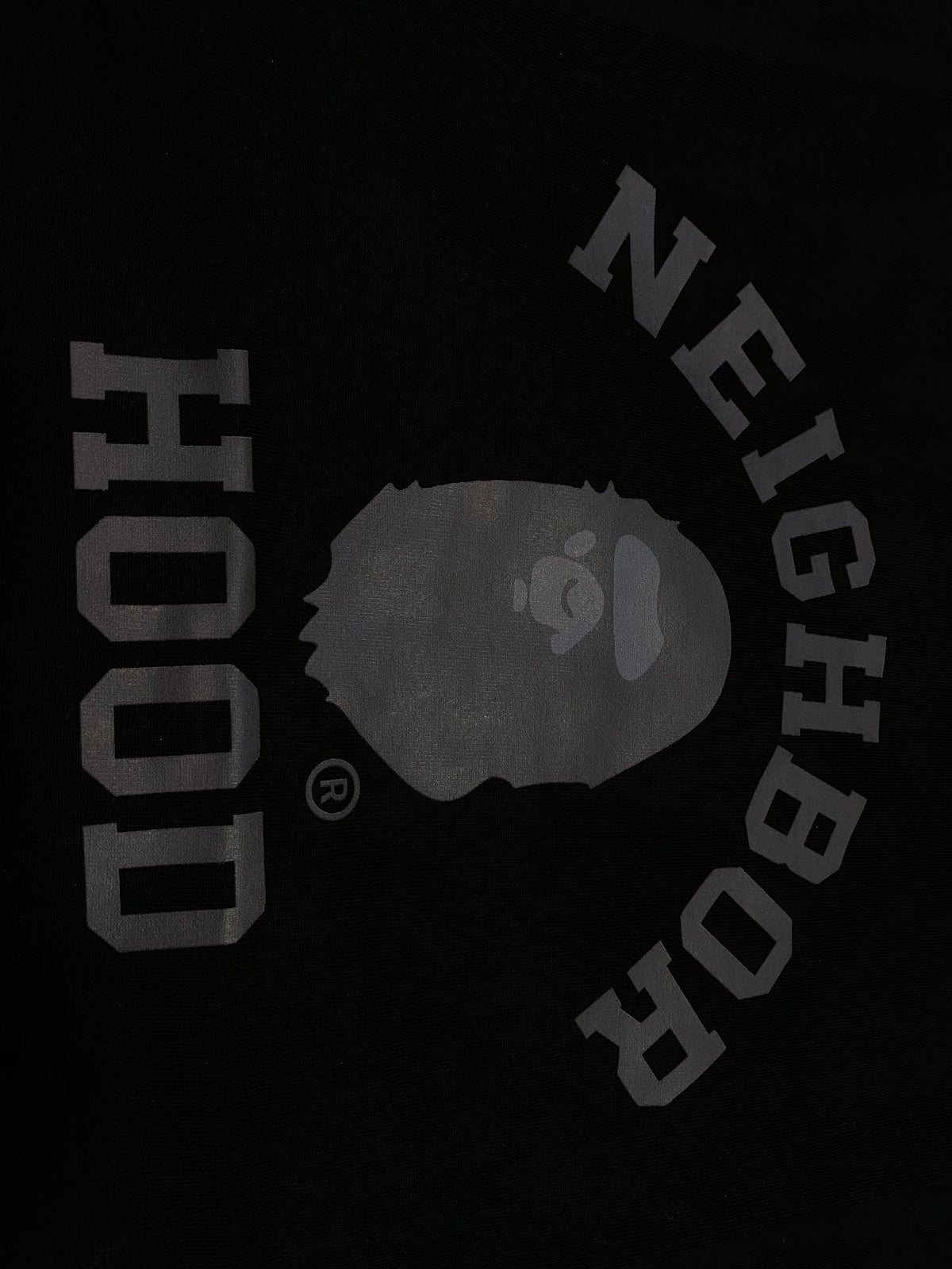 BAPE Neighborhood Hood Ape Head Graphic T-Shirt ¡ª detail