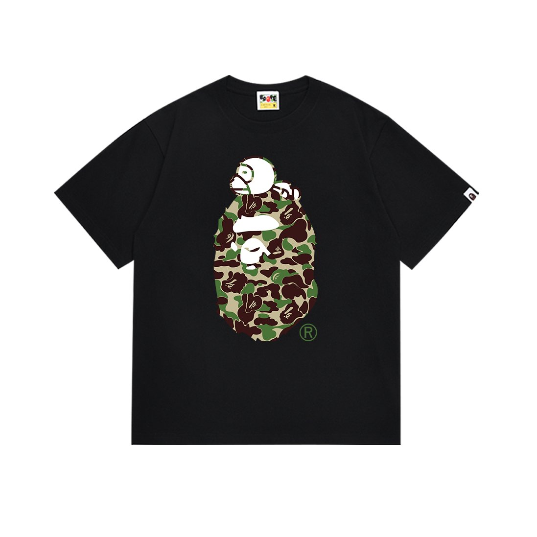 BAPE Green Camo Ape Head Graphic T-Shirt ¡ª front