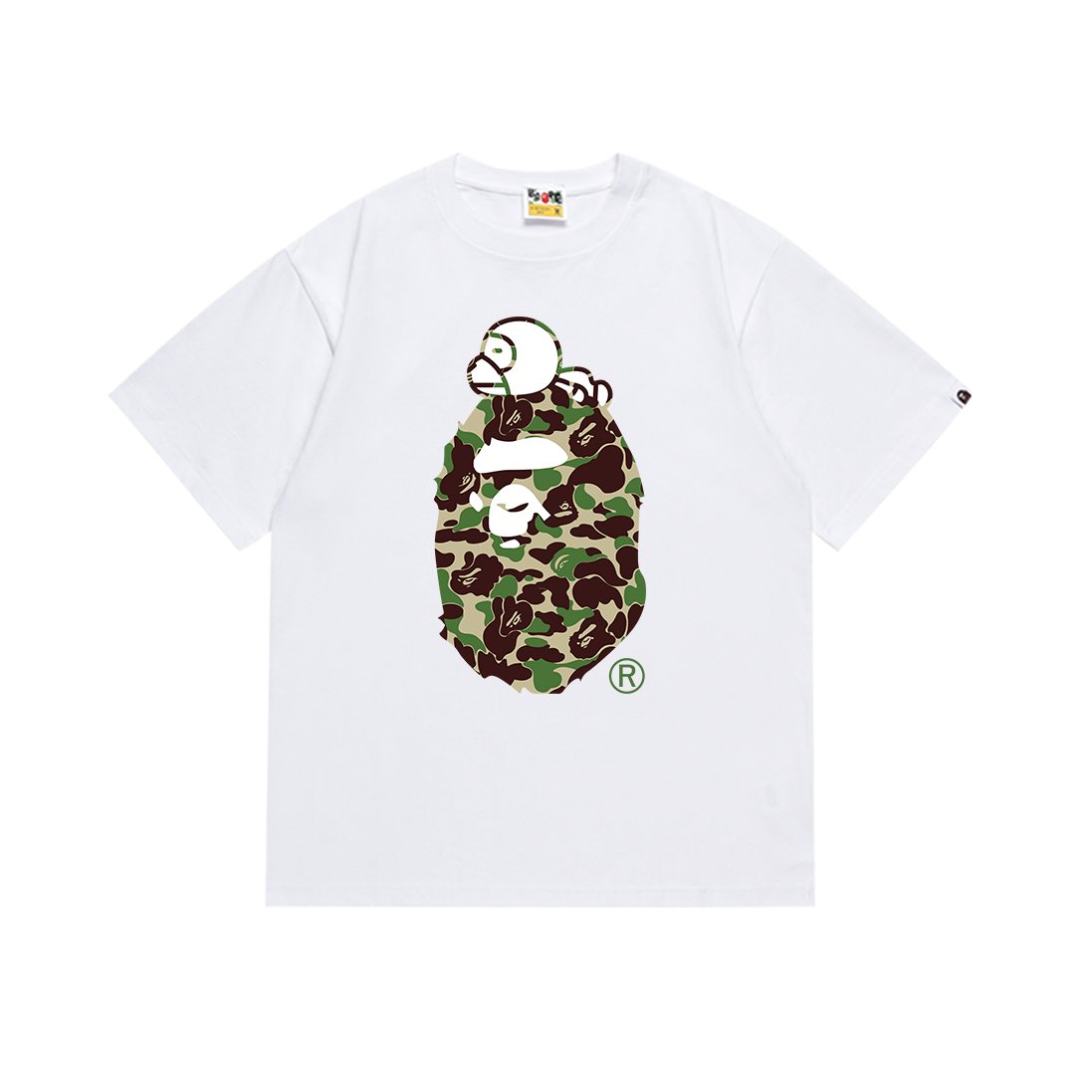 BAPE Green Camo Ape Head Graphic T-Shirt ¡ª front