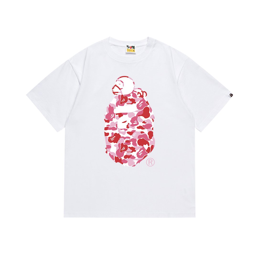 BAPE Pink Camo Ape Head Graphic T-Shirt ¡ª front