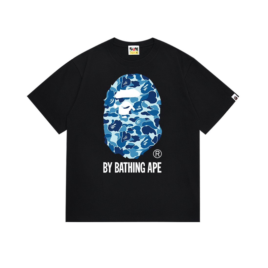 BAPE Blue Camo Ape Head Graphic T-Shirt ¡ª front