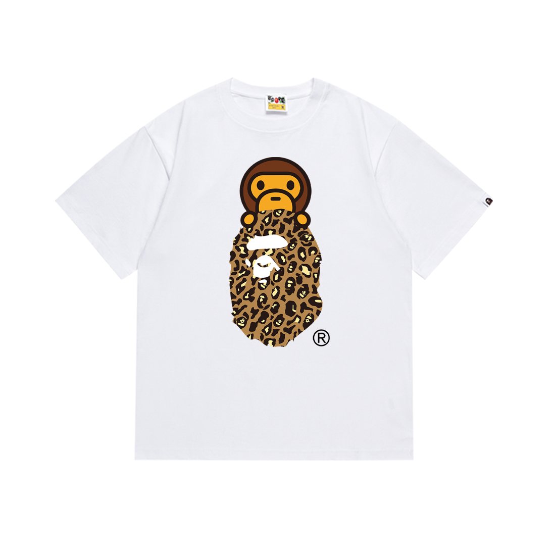 BAPE Tan Leopard Ape Graphic T-Shirt ¡ª hero