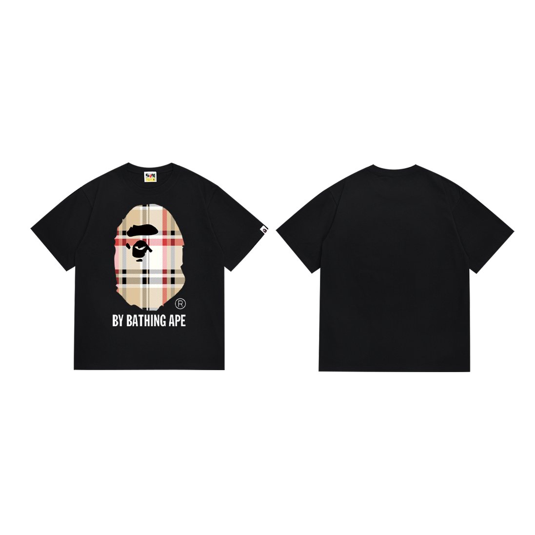 BAPE Check Ape-Face Graphic T-Shirt ¡ª front