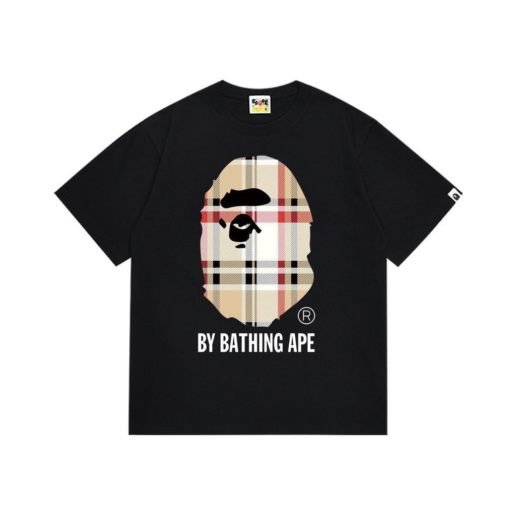 BAPE Check Ape-Face Graphic T-Shirt ¡ª front