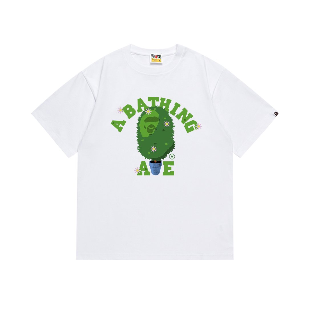 BAPE Green Camo Face Graphic T-Shirt ¡ª front