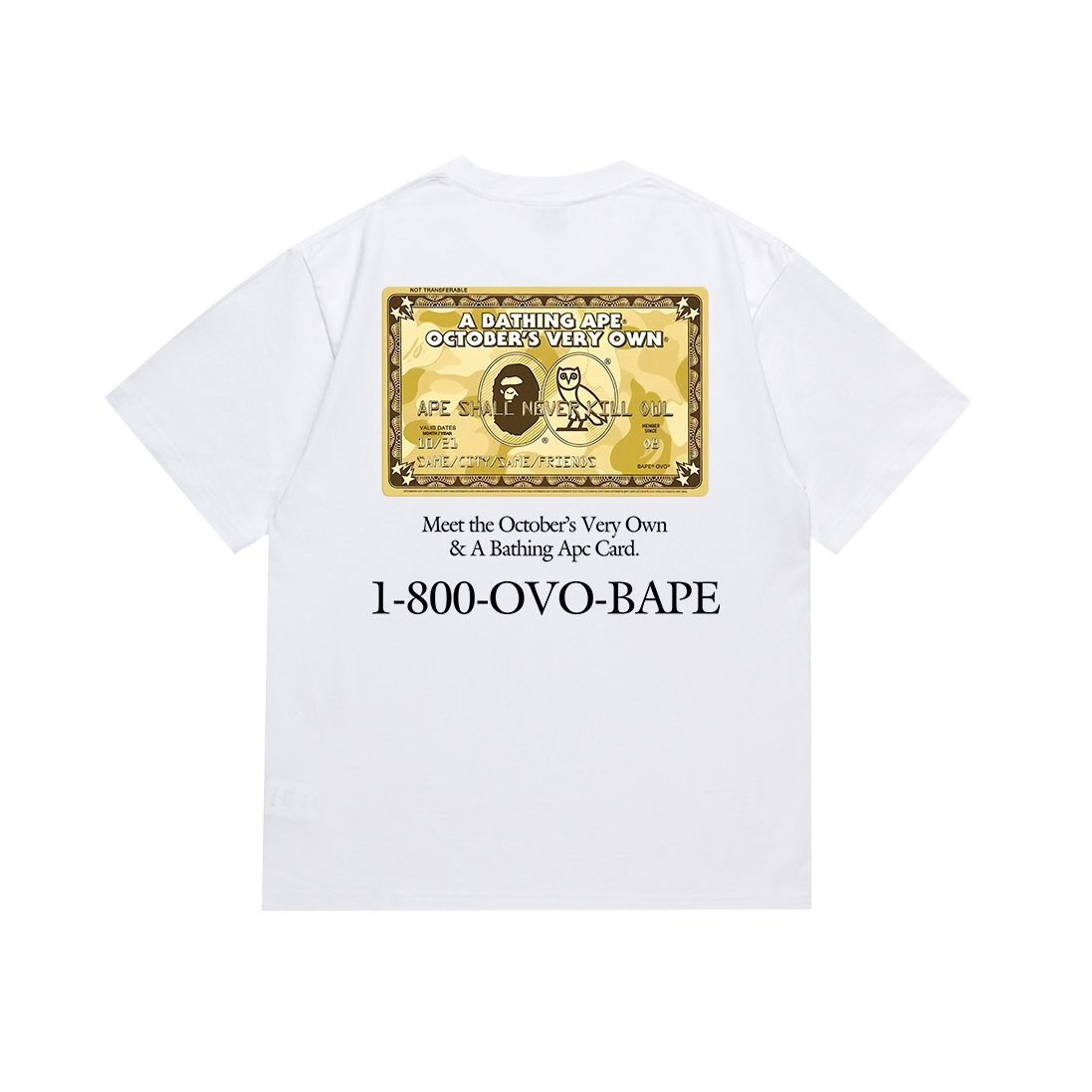 BAPE Gold Bill Graphic Short-Sleeve T-Shirt ¡ª back