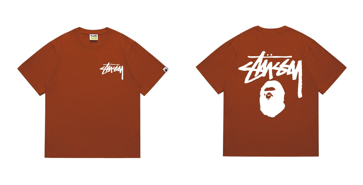 BAPE Stussy-Style Ape Graphic T-Shirt ¡ª front