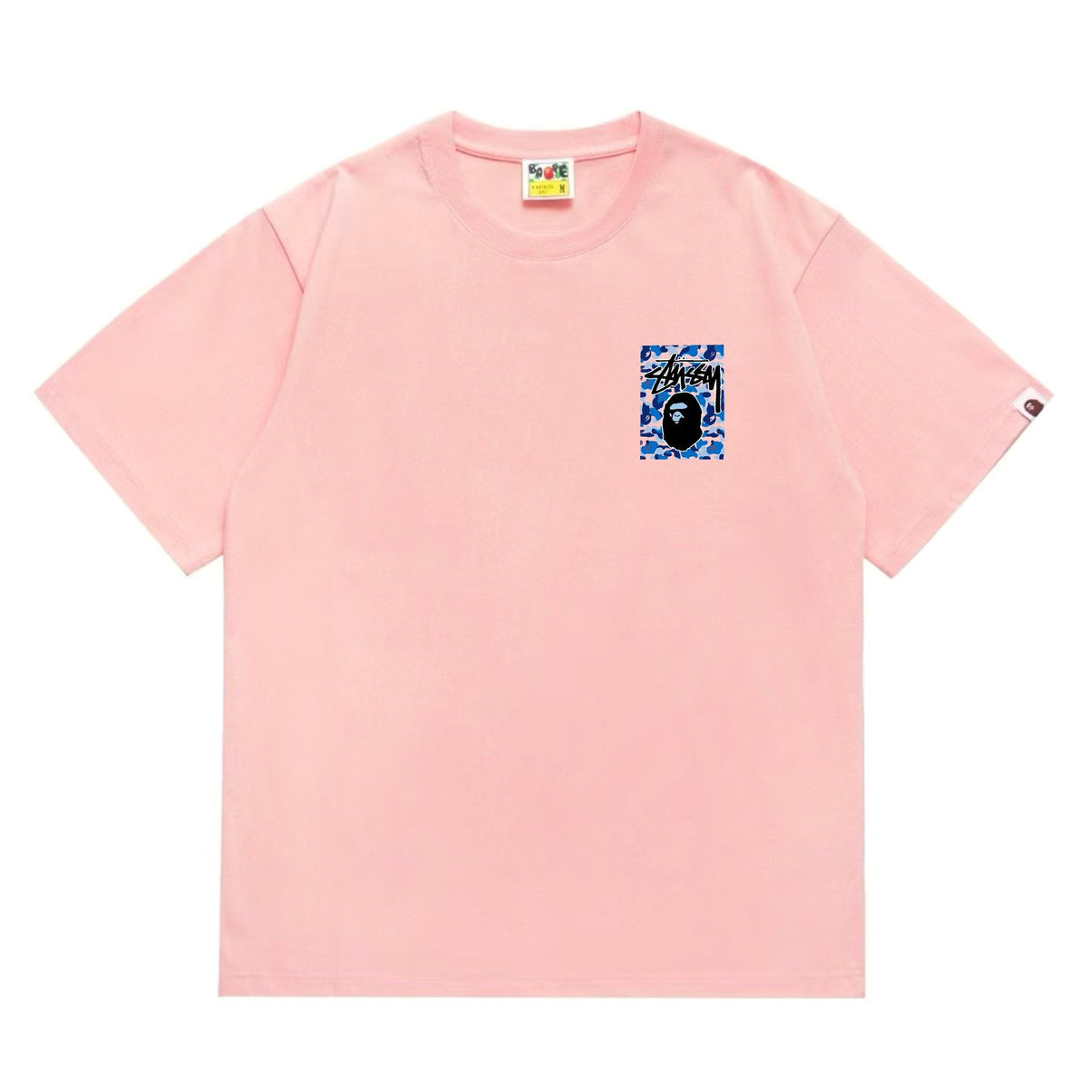 BAPE Blue Camo Black Ape Graphic T-Shirt ¡ª front
