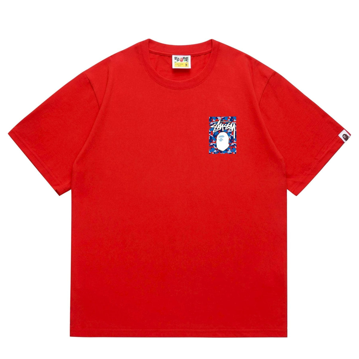 BAPE Blue Camo Ape Graphic T-Shirt ¡ª front