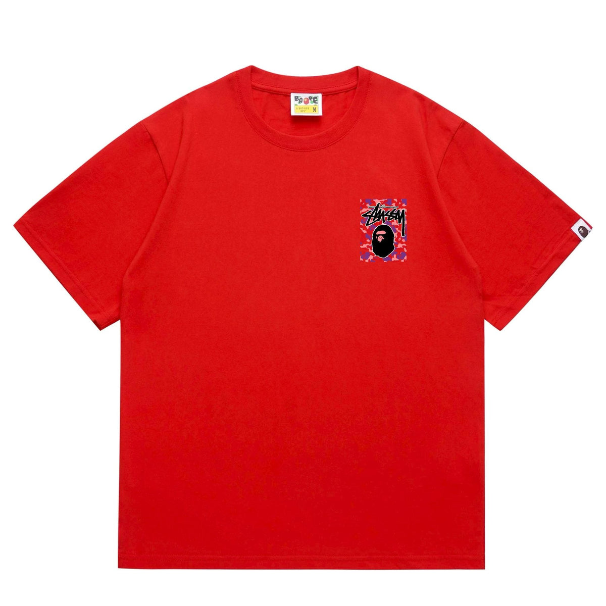 BAPE Warm Camo Black Ape Graphic T-Shirt ¡ª front