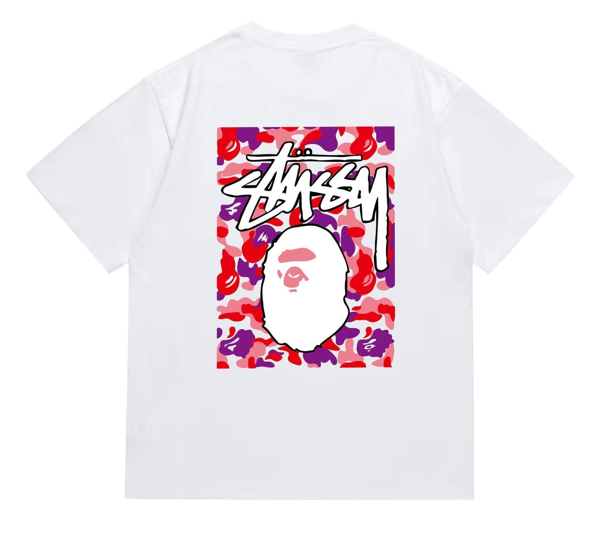 BAPE Warm Camo Ape Graphic Short-Sleeve T-Shirt ¡ª back