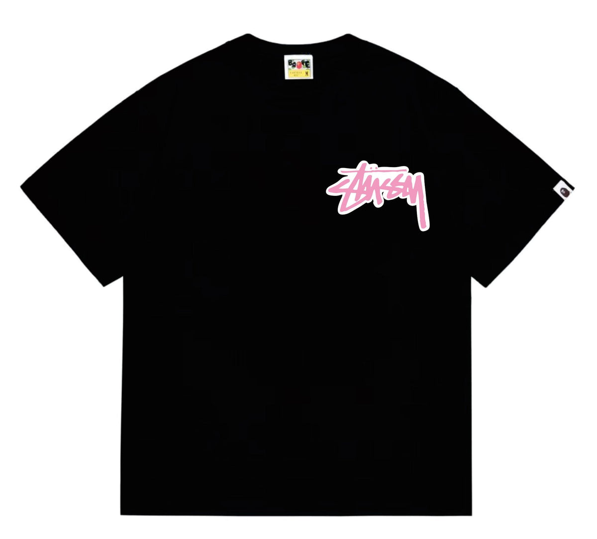 BAPE Light Face Graffiti Wordmark T-Shirt ¡ª front