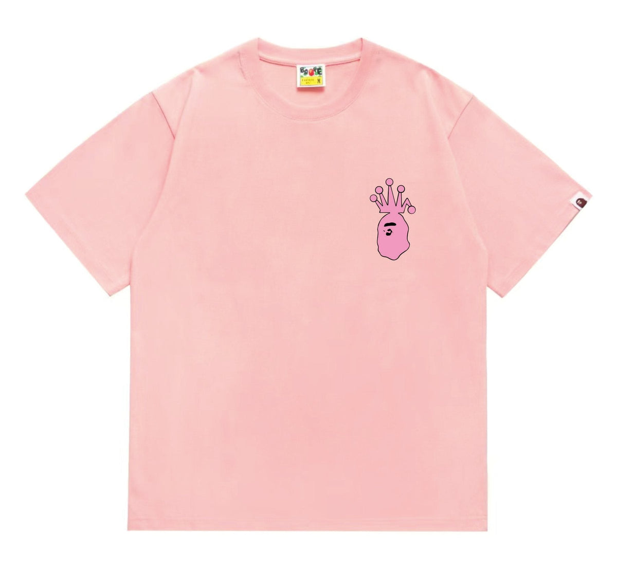 BAPE Crown-Face Graffiti Graphic T-Shirt ¡ª front