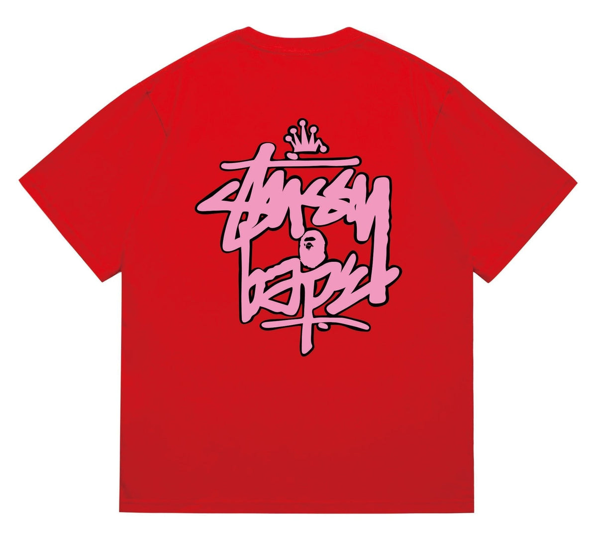 BAPE Crown-Face Graffiti Graphic T-Shirt ¡ª back