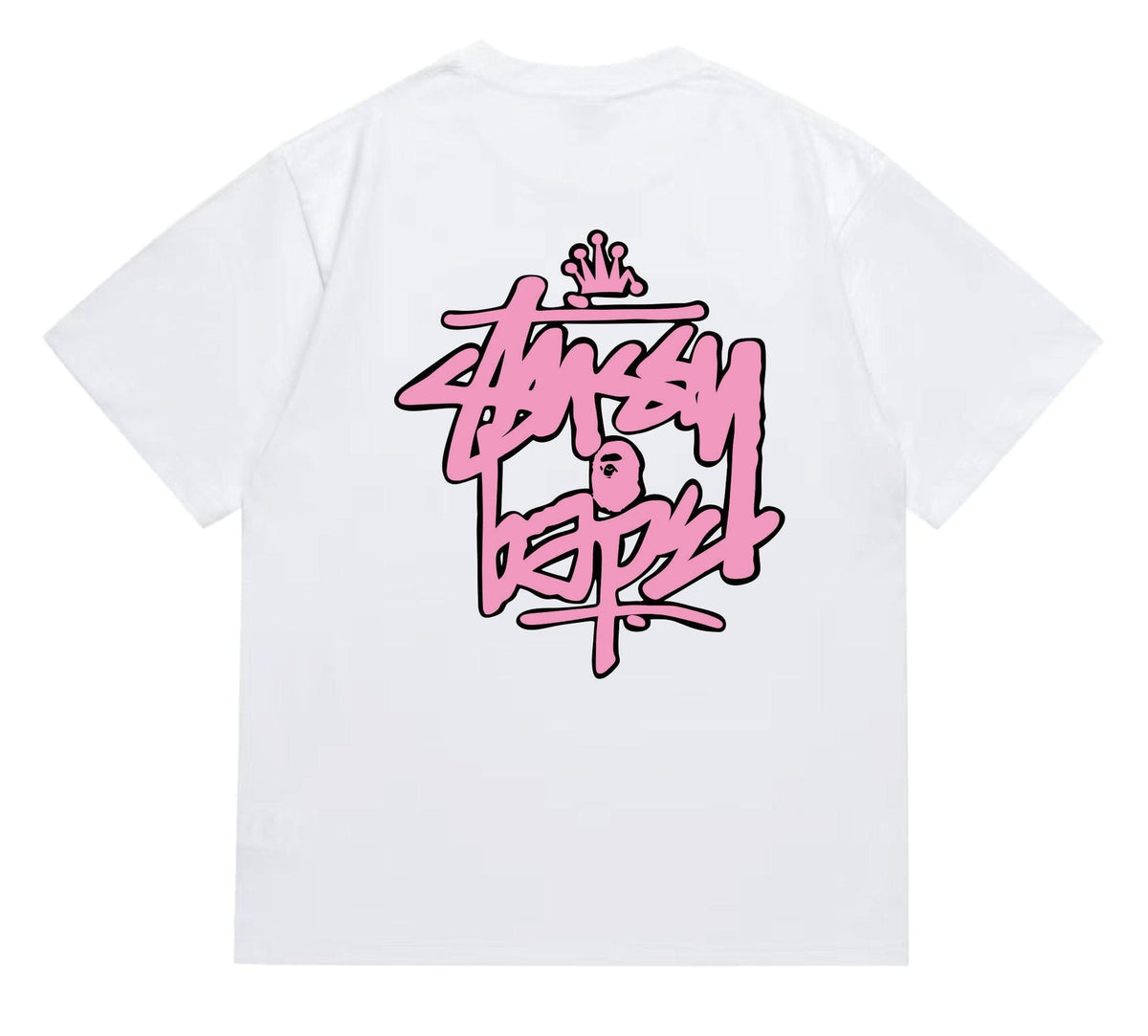BAPE Crown-Face Graffiti Graphic T-Shirt ¡ª back