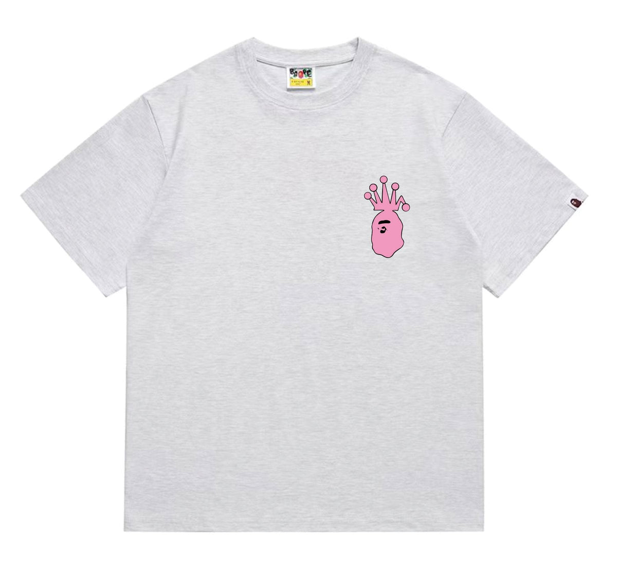BAPE Crown-Face Graffiti Graphic T-Shirt ¡ª front