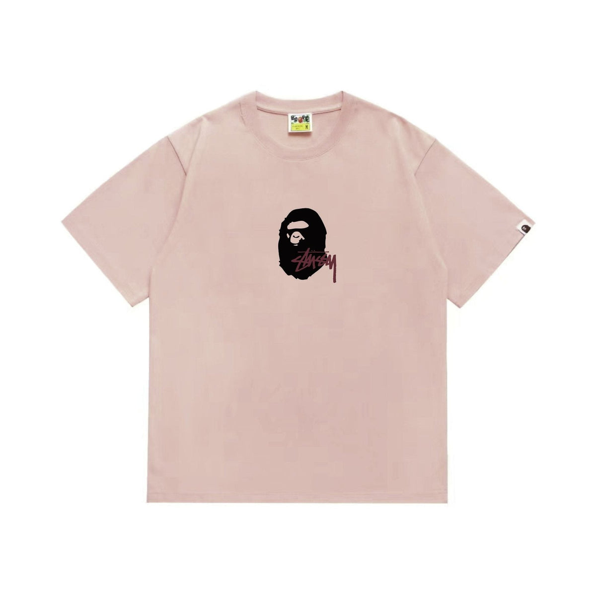 BAPE Burgundy Ape Wordmark Graphic T-Shirt ¡ª front
