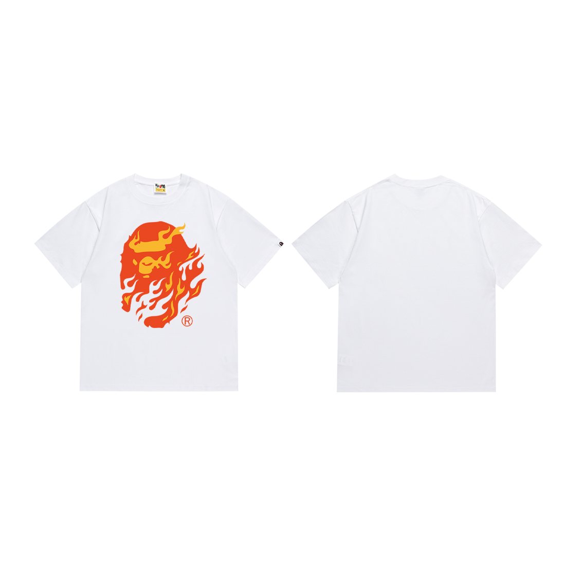 BAPE Flame Ape-Face Graphic Short-Sleeve T-Shirt ¡ª front