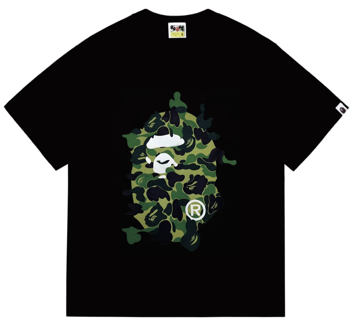 BAPE Camouflage Ape Face Graphic T-Shirt ¡ª front