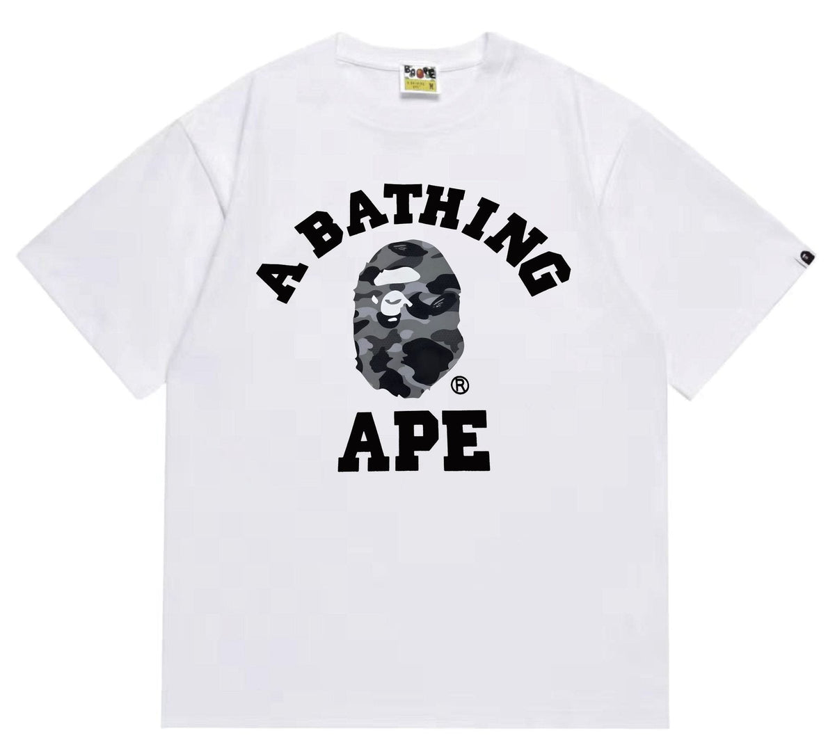 BAPE Grey Camo Ape Head Graphic T-Shirt ¡ª front