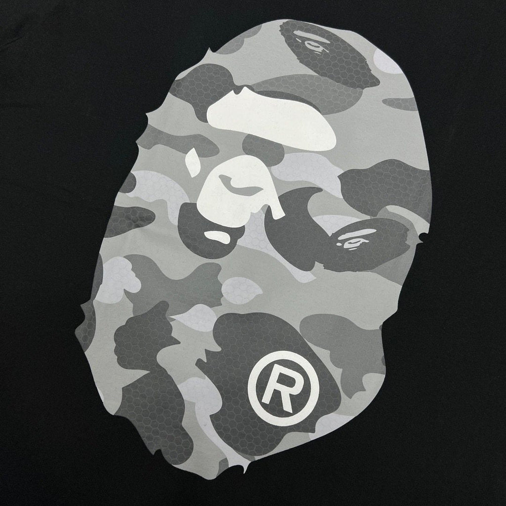 BAPE Grey Camo Ape Head Graphic T-Shirt ¡ª detail