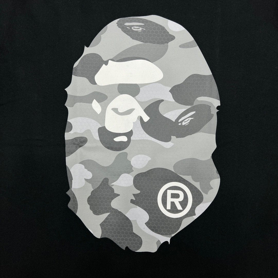 BAPE Grey Camo Ape Head Graphic T-Shirt ¡ª detail