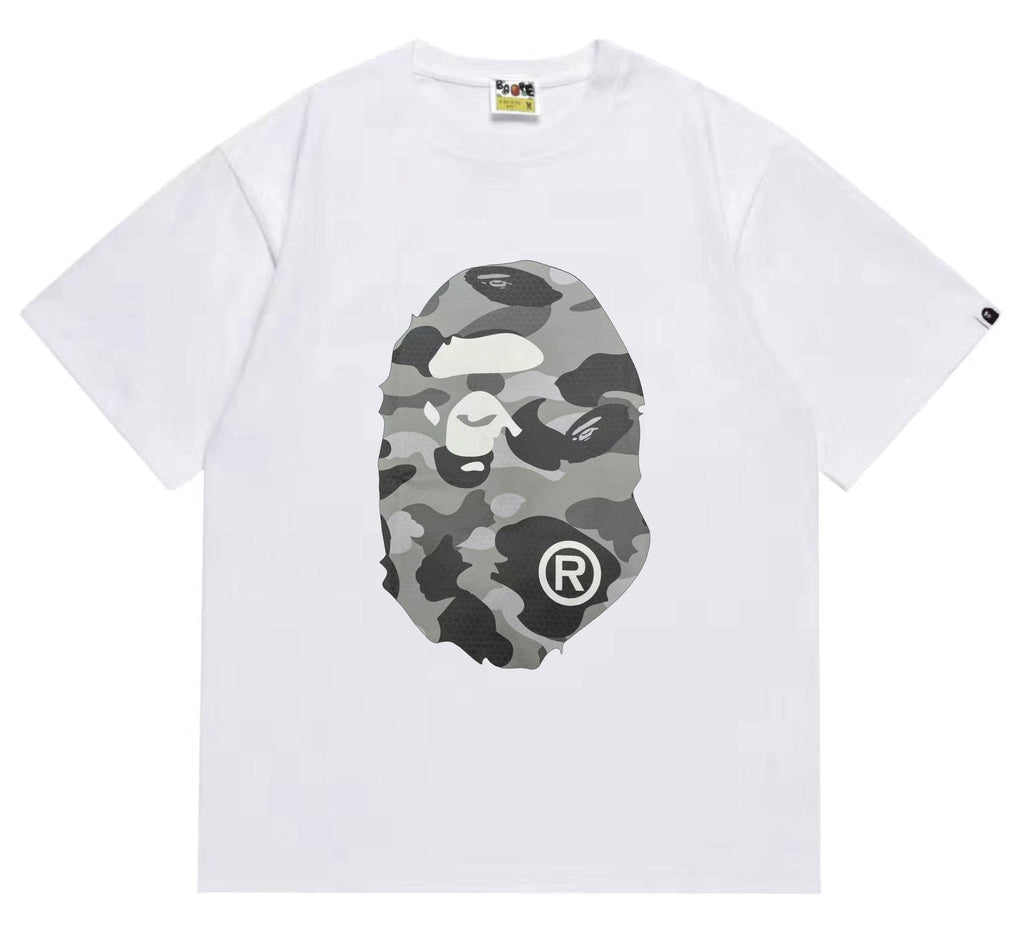BAPE Grey Camo Ape Head Graphic T-Shirt ¡ª front