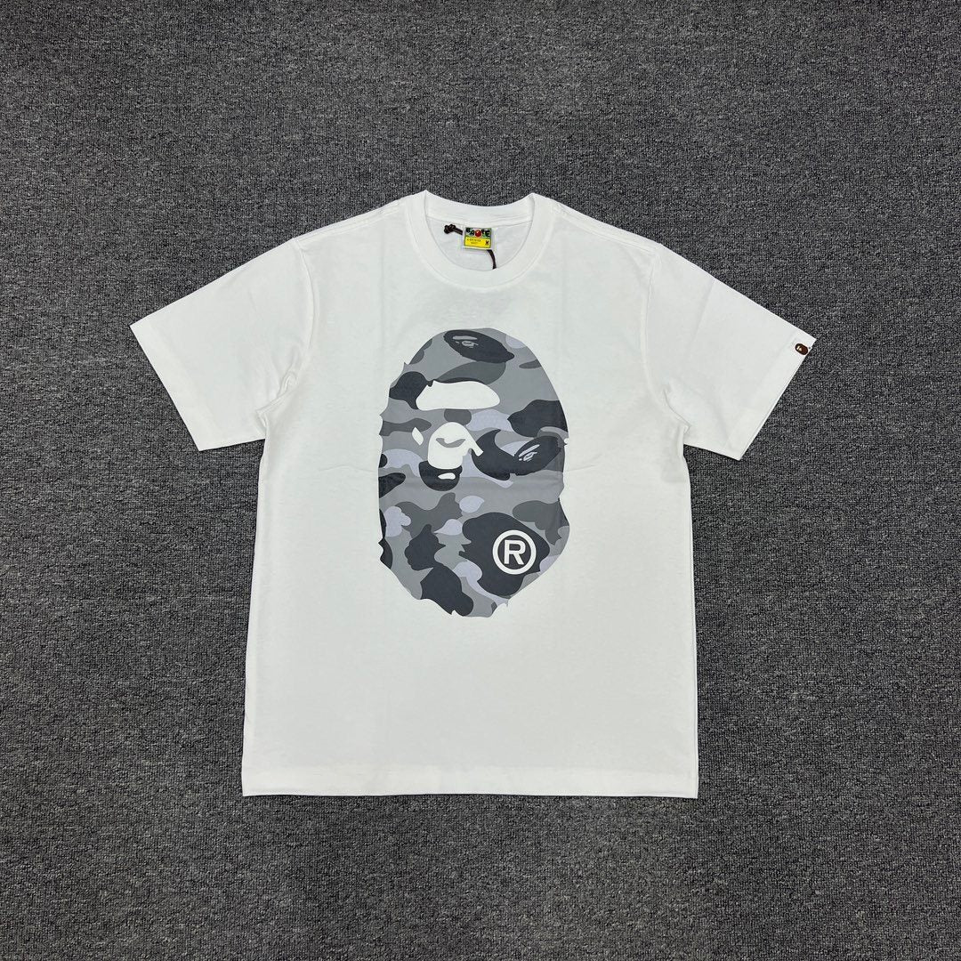 BAPE Grey Camo Ape Head Graphic T-Shirt ¡ª front