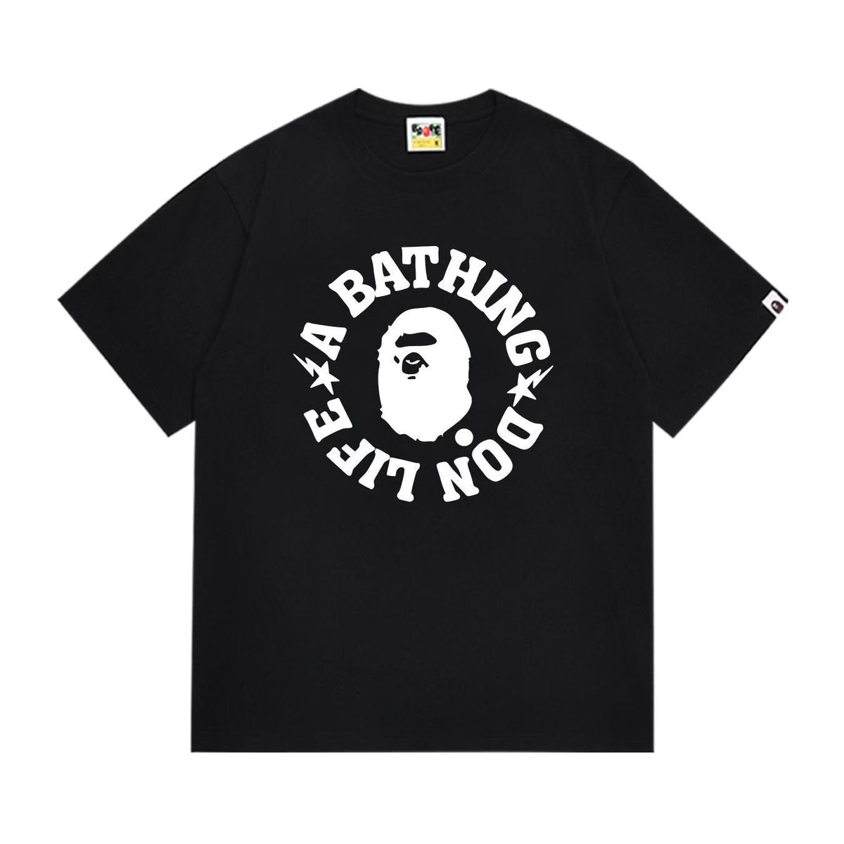 BAPE Circular Graphic Short-Sleeve T-Shirt - White, Black ¡ª front