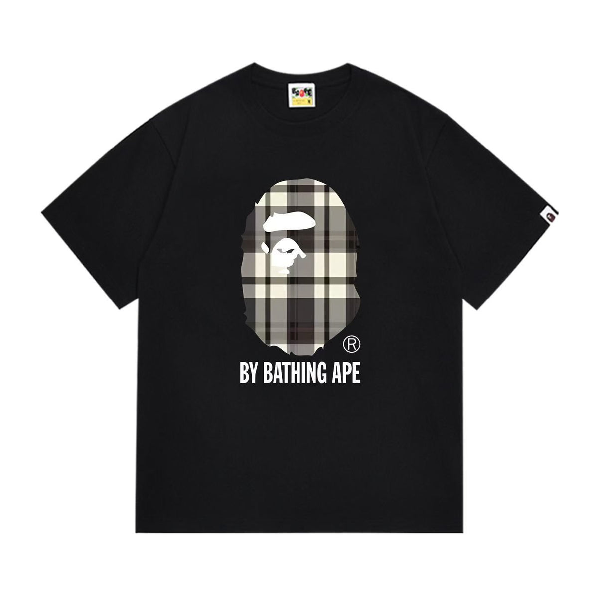 BAPE Plaid Ape Head Graphic T-Shirt ¡ª front