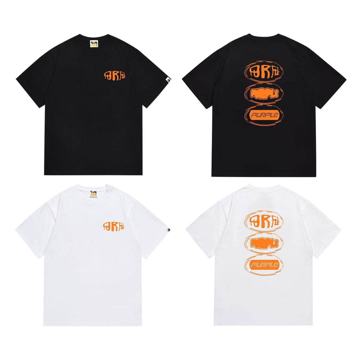 BAPE Orange Graphic Short-Sleeve T-Shirt ¡ª comparison
