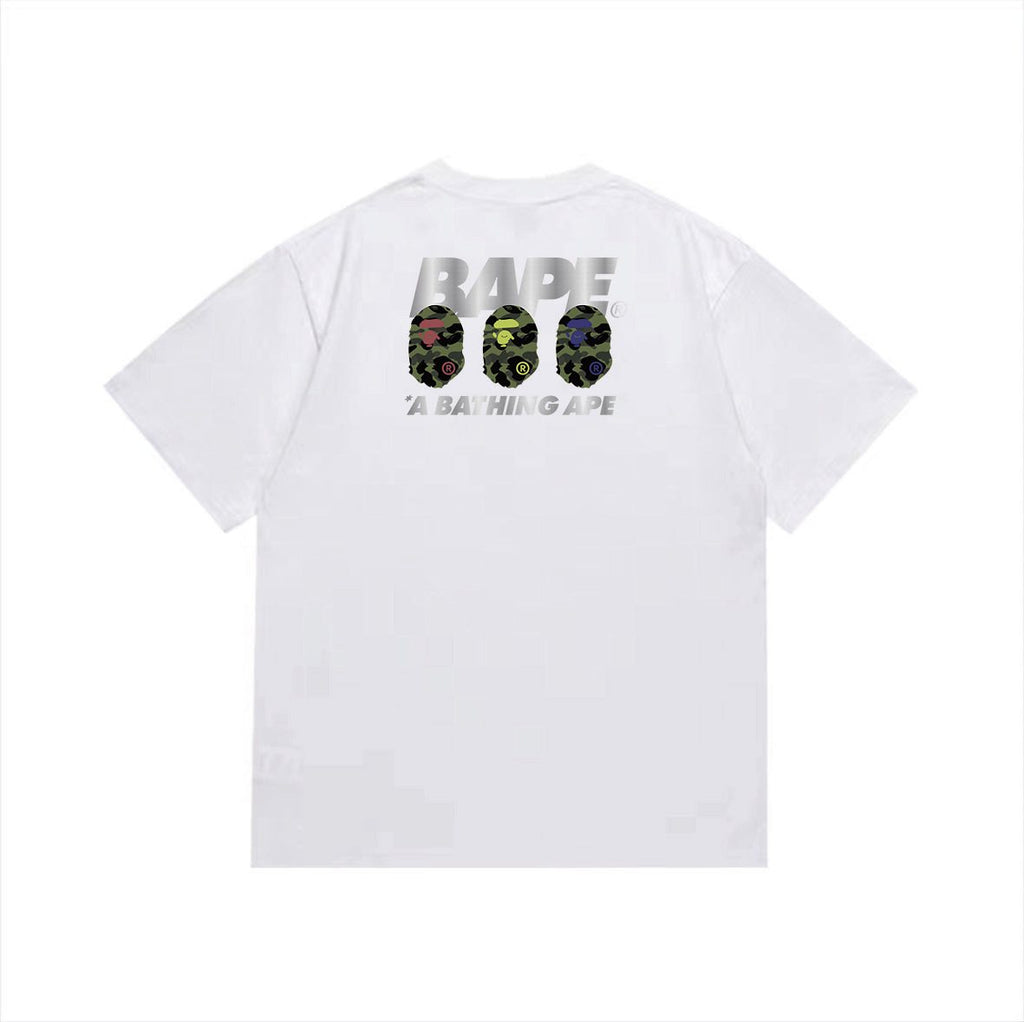 BAPE Three-Head Back Graphic Short-Sleeve T-Shirt ¡ª back