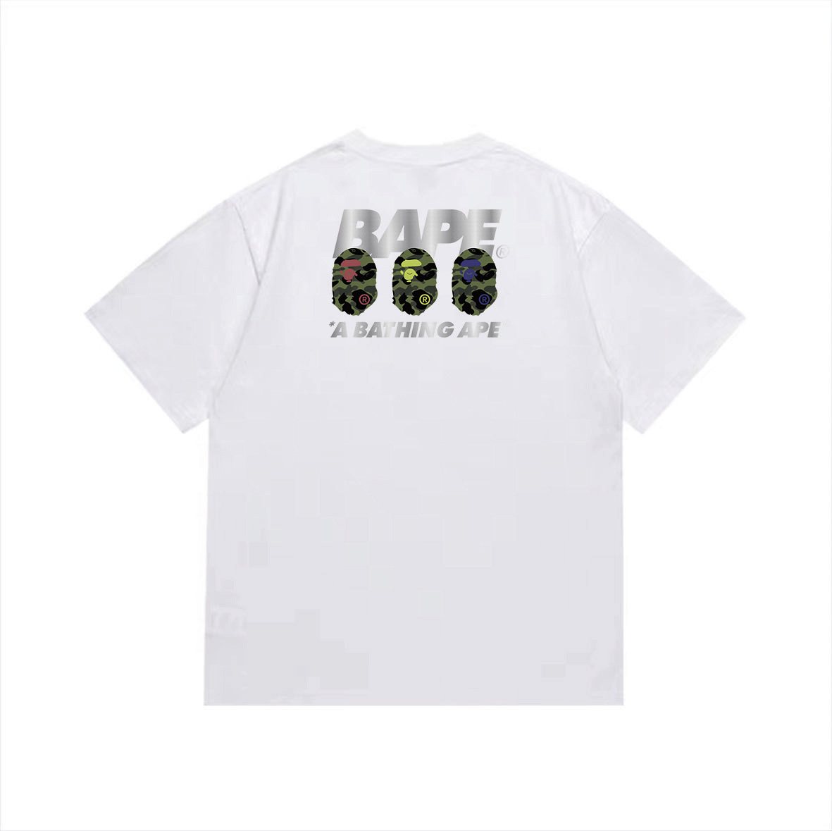 BAPE Three-Head Back Graphic Short-Sleeve T-Shirt ¡ª back