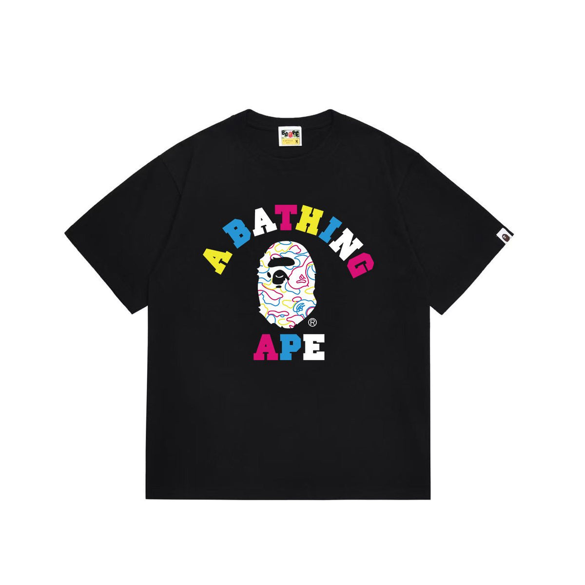 BAPE Multicolor Front Graphic Short-Sleeve T-Shirt ¡ª front